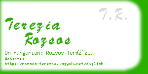 terezia rozsos business card